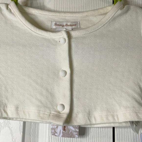 Tommy Bahama Cropped Cardigan Size 3T - Picture 5 of 10